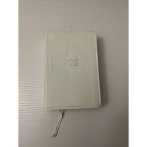 Holy Bible KJV Collins Gold Gilded Clear Type Press Pocket VINTAGE 1953 Cream
